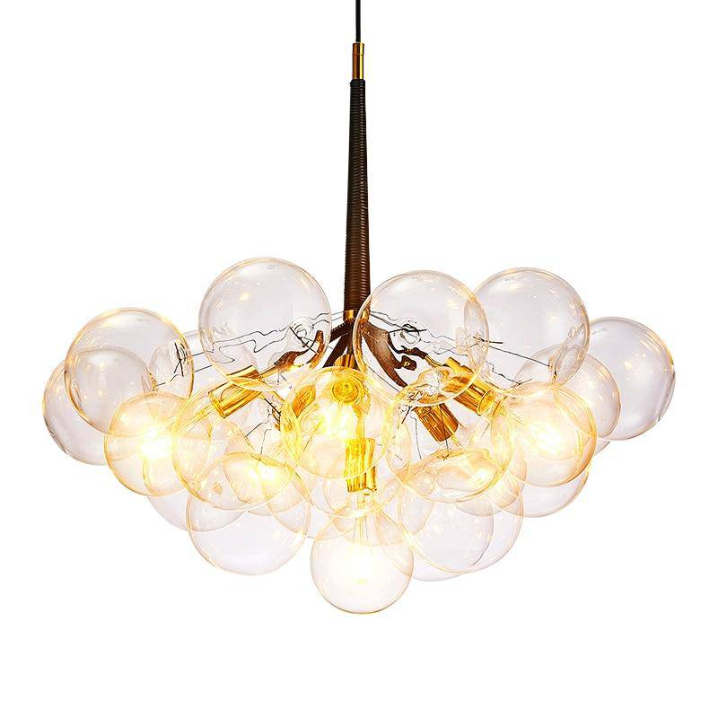Lustre design avec bulles en verre Modern - vue 4 sur 11