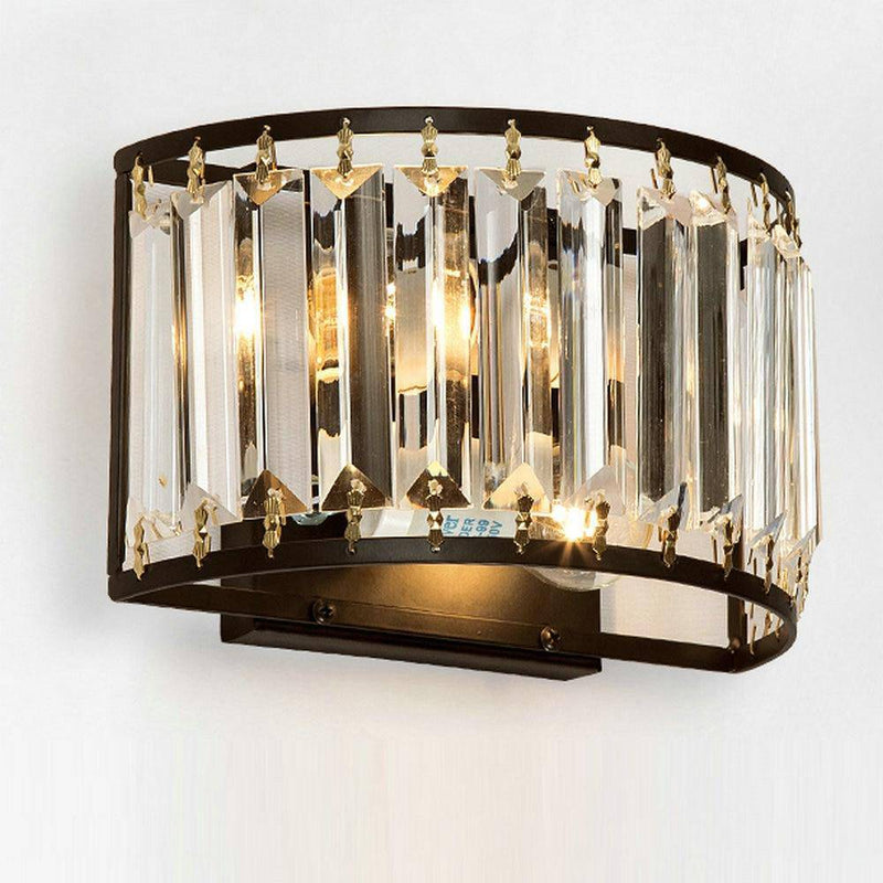 Applique murale design LED en verre cristal style rétro