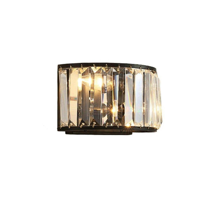 Applique murale design LED en verre cristal style rétro