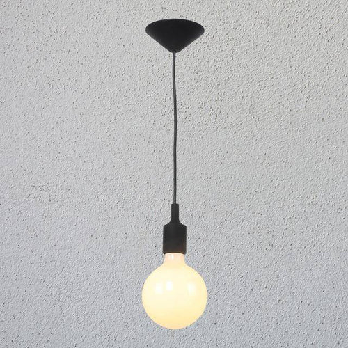 Coloured cord pendant light with bulb tea shop - vue 6 sur 10