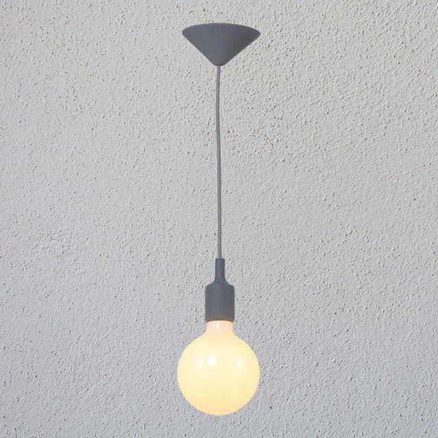 Coloured cord pendant light with bulb tea shop - vue 9 sur 10