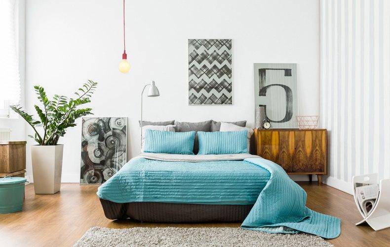 Coloured cord pendant light with bulb tea shop - vue 6 sur 10