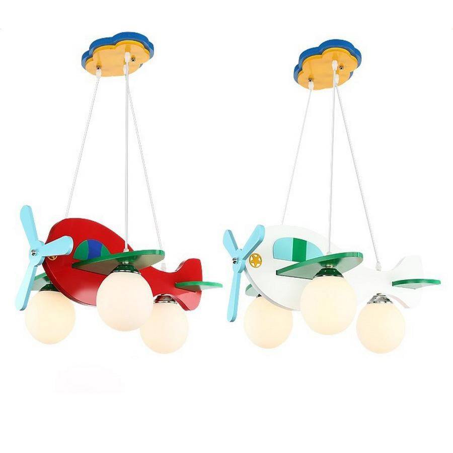 Plafonnier enfant LED avec avions en bois - vue 3 sur 5