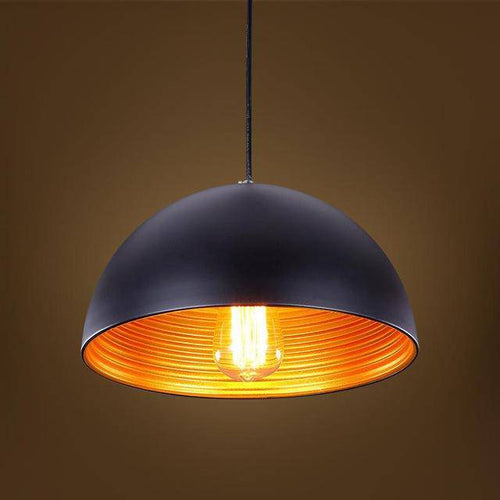 Suspension classic chic demi boule (noir ou blanc) - vue 3 sur 2