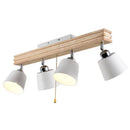 Plafonnier LED ajustable en bois et métal