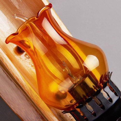 Applique rustique LED bambou cylindrique Loft - vue 5 sur 6