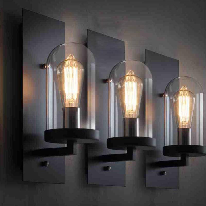 Applique murale en verre arrondi American Loft
