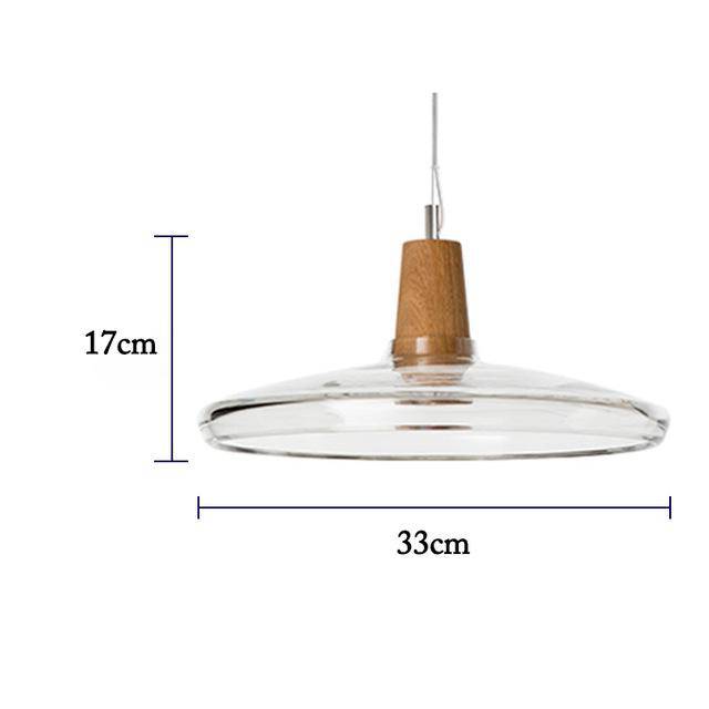 Suspension à LED en verre de différentes formes