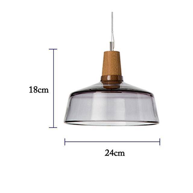 Suspension à LED en verre de différentes formes