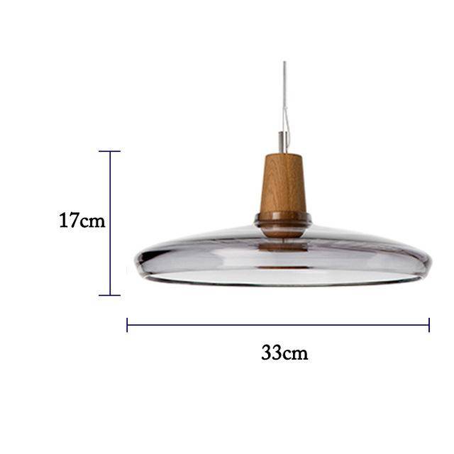 Suspension à LED en verre de différentes formes