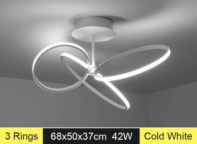 Plafonnier design à LED à cerceaux