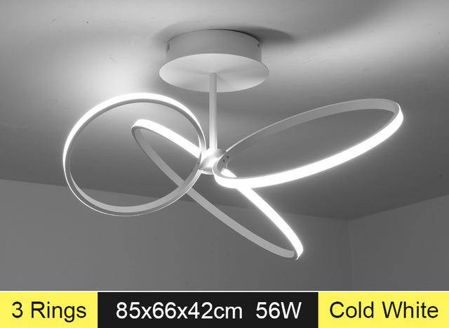 Plafonnier design à LED à cerceaux