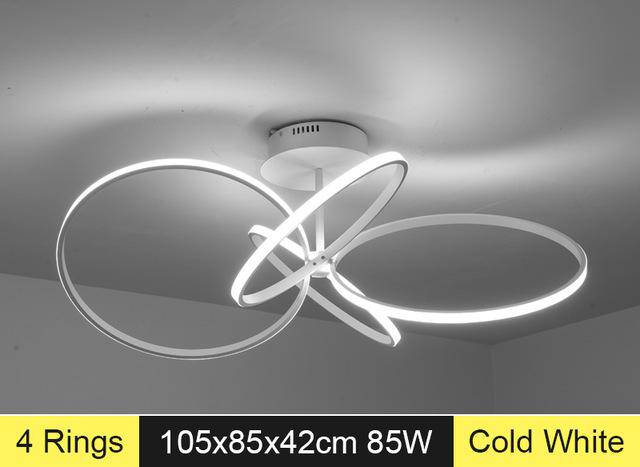 Plafonnier design à LED à cerceaux - vue 3 sur 6