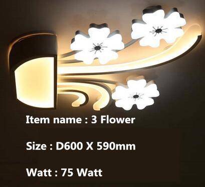 Plafonnier LED en forme de fleurs