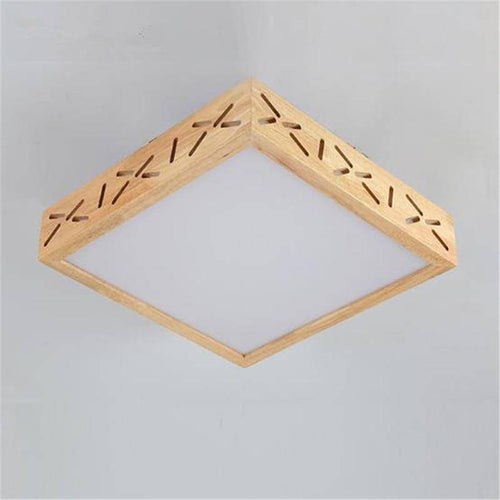 Plafonnier LED carré style japonais - vue 3 sur 5