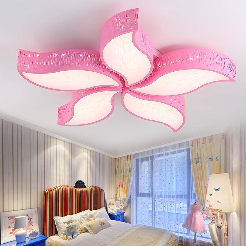 Plafonnier enfant LED en forme de pétales de fleurs (plusieurs couleurs)