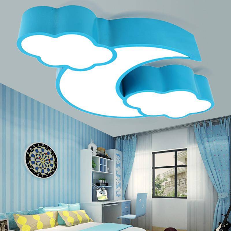 Plafonnier enfant lune et nuage de différentes tailles (plusieurs couleurs)