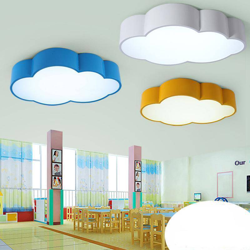 Plafonnier enfant en forme de nuages de différentes tailles (plusieurs couleurs) - vue 3 sur 5