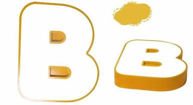 Plafonnier enfant LED en forme de lettres de l'alphabet