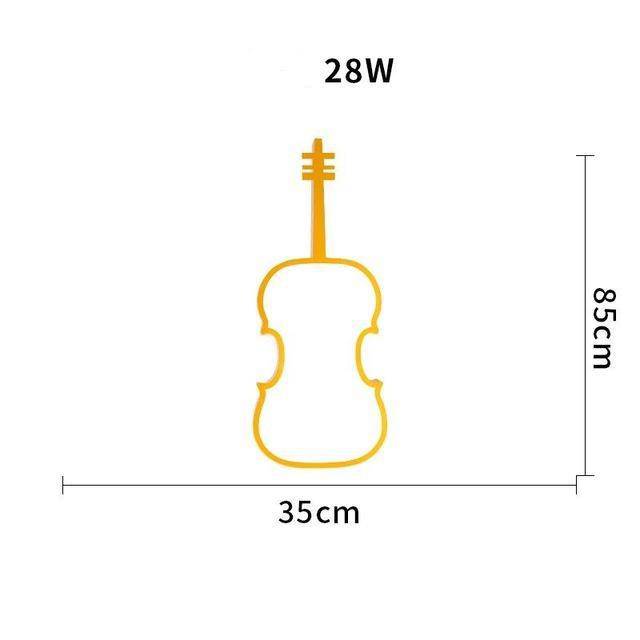 Plafonnier enfant LED en notes de musique - vue 3 sur 6