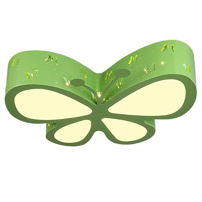 Plafonnier enfant en forme de papillon vert - vue 2 sur 2
