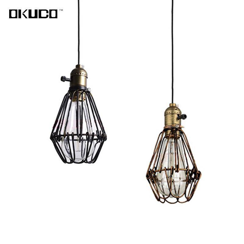 Suspension cage style vintage retro Socket - vue 2 sur 6