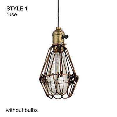 Suspension cage style vintage retro Socket - vue 6 sur 6