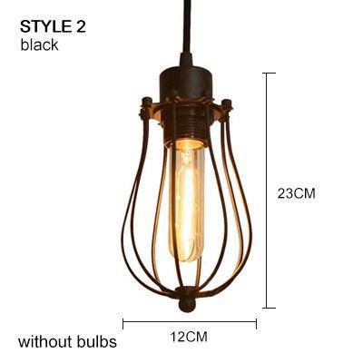 Suspension cage style vintage retro Socket - vue 5 sur 6