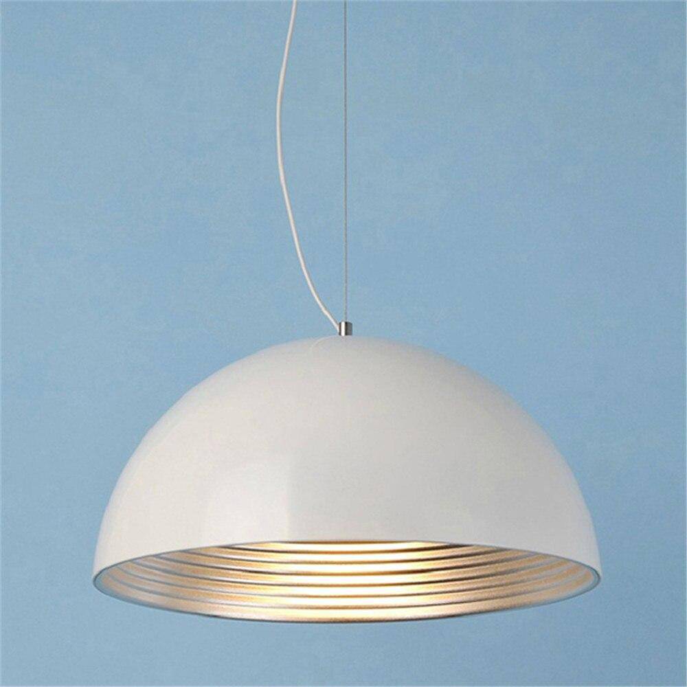 Suspension design à LED avec abat-jour arrondi en métal Loft - vue 5 sur 5