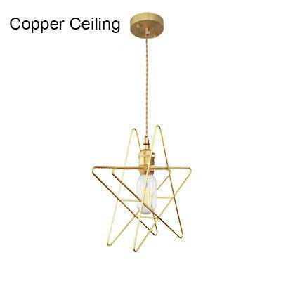 Suspension design LED style étoile en métal Loft