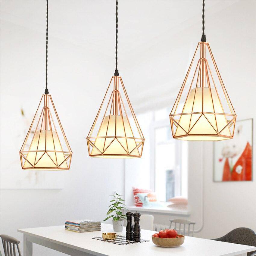 Suspension cage pyramidale vintage - vue 4 sur 9