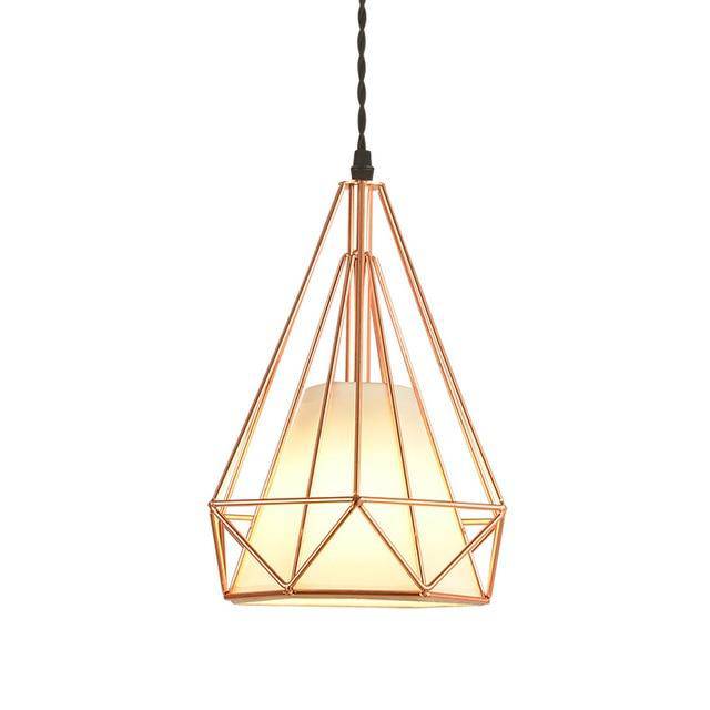 Suspension cage pyramidale vintage - vue 8 sur 9