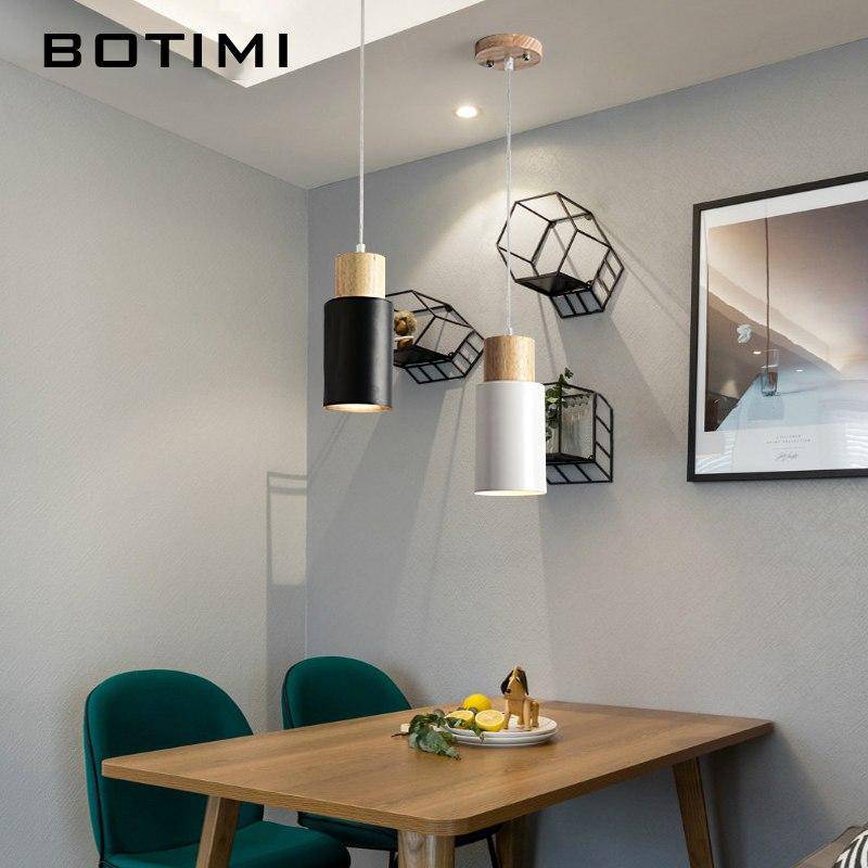 Suspension design tube en bois Botimi