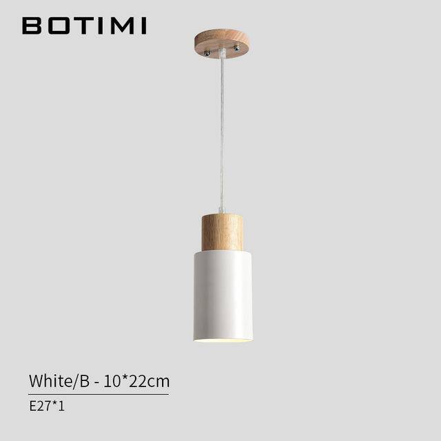 Suspension design tube en bois Botimi