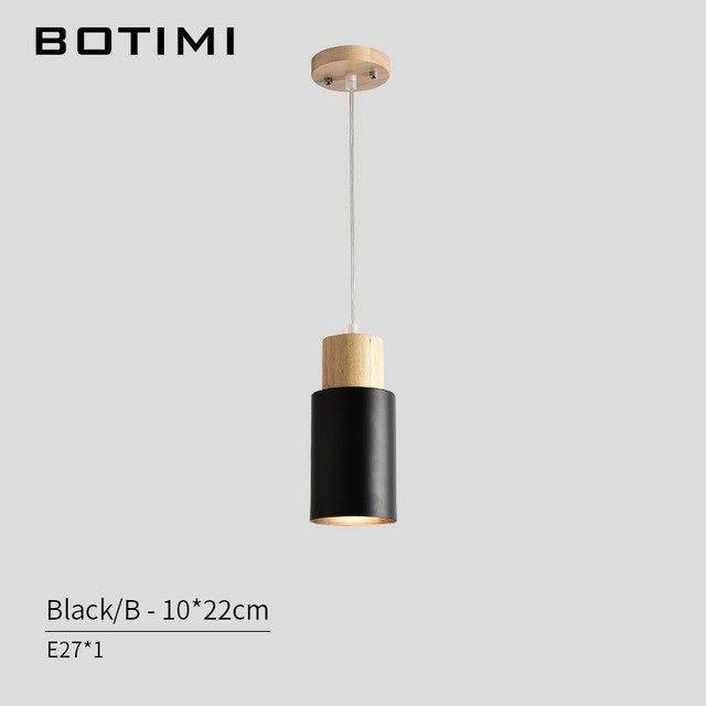 Suspension design tube en bois Botimi