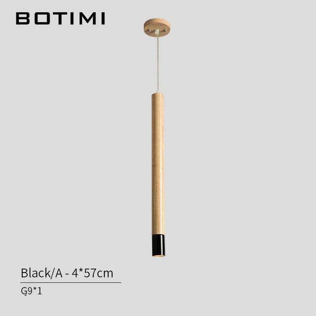 Suspension design tube en bois Botimi