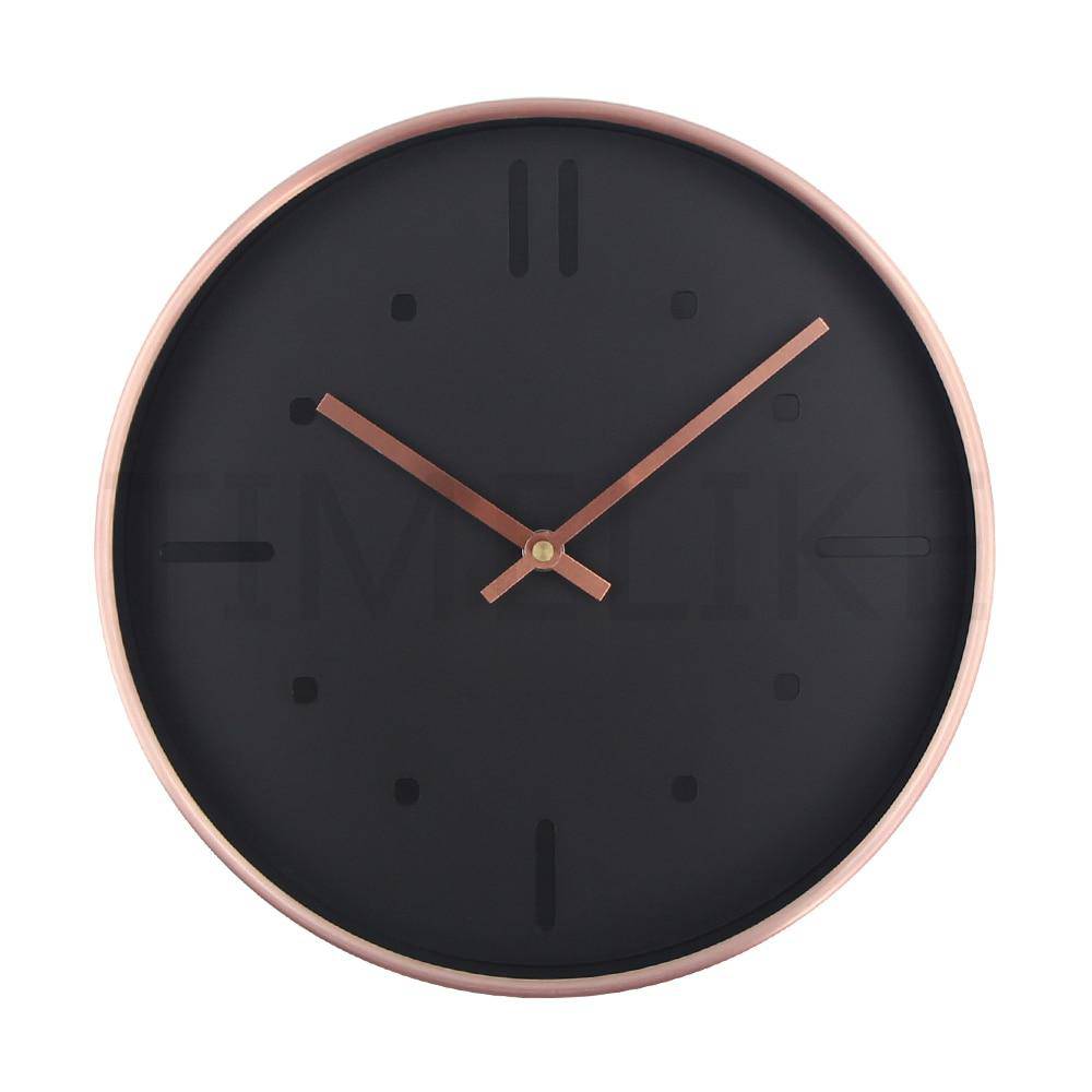 Horloge murale ronde en métal au design sobre 30cm - vue 3 sur 3