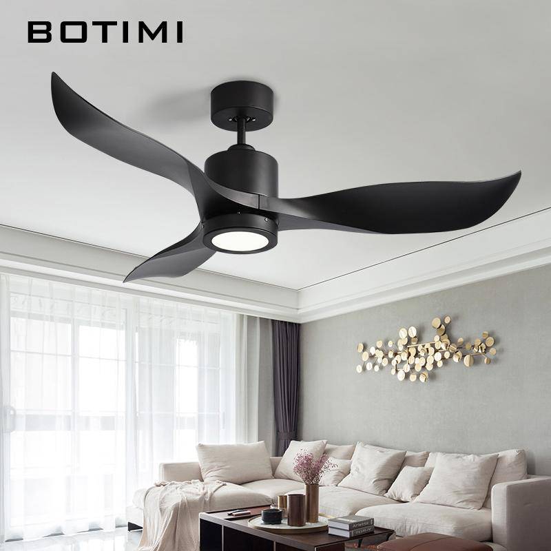 Ventilateur de plafond design LED à pales ondulées (noir ou blanc)