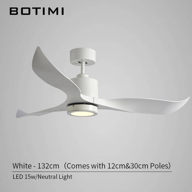 Ventilateur de plafond design LED à pales ondulées (noir ou blanc)