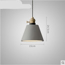 Suspension design LED en ciment de forme