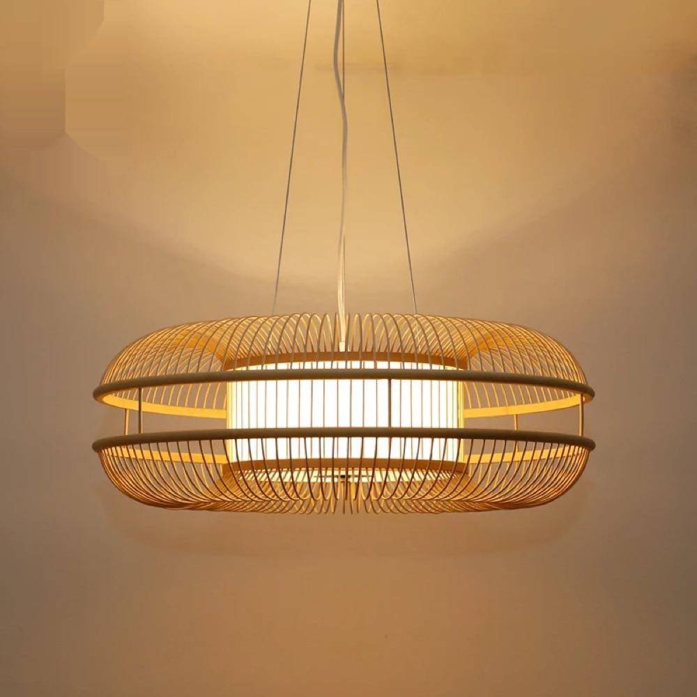 Suspension design ovale en bambou Chandy - vue 3 sur 5
