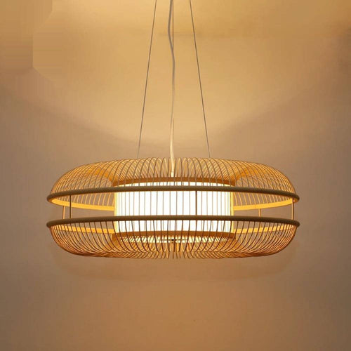 Suspension design ovale en bambou Chandy - vue 3 sur 5
