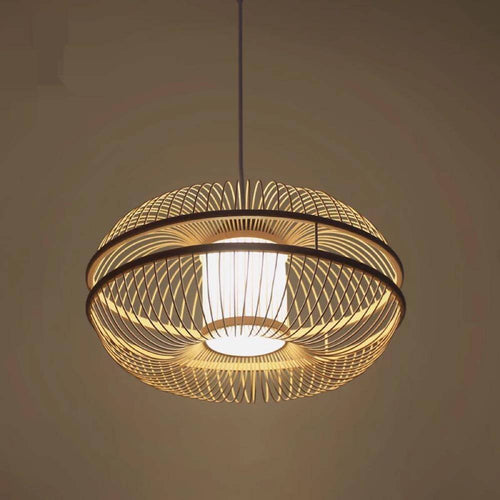 Suspension design ovale en bambou Chandy - vue 4 sur 5