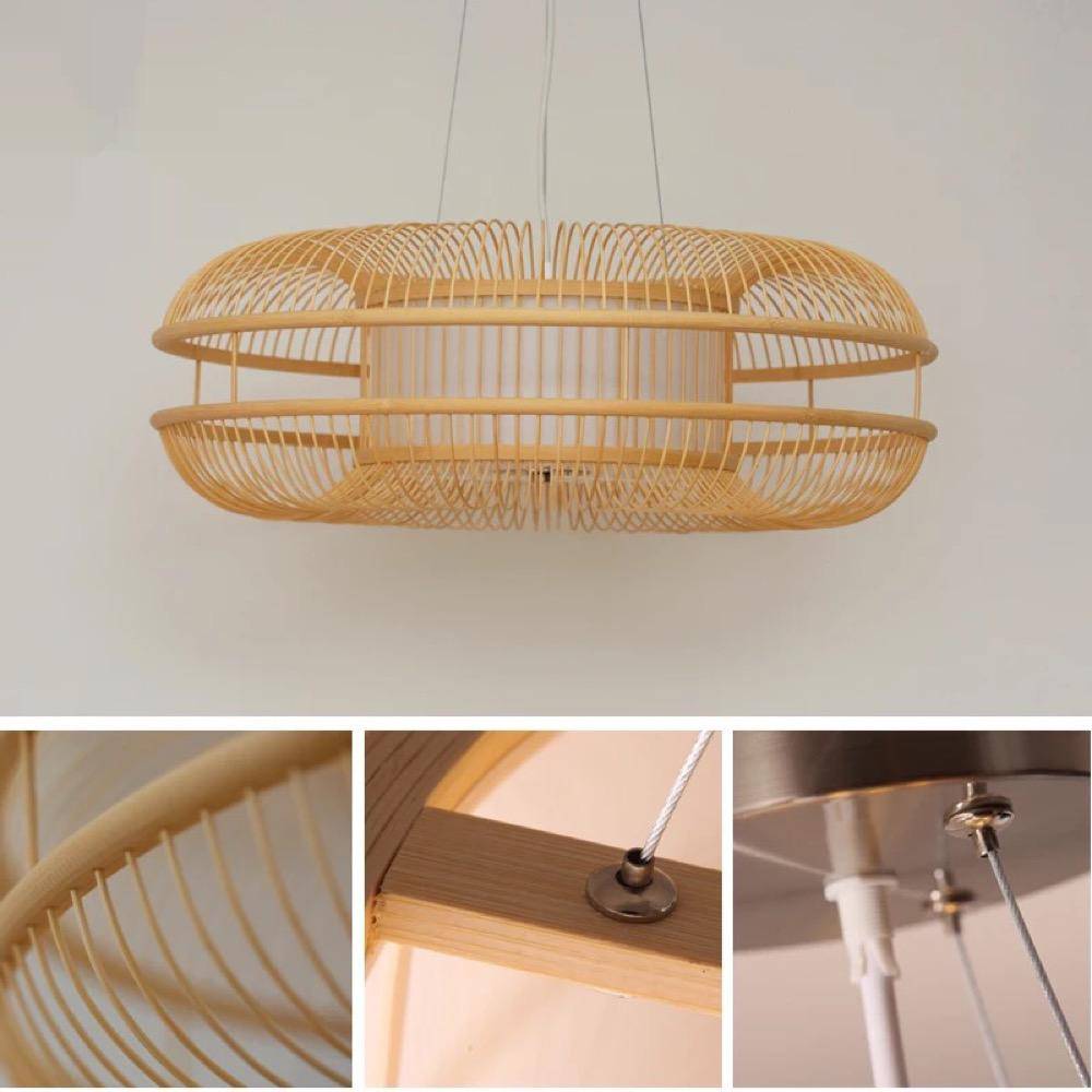 Suspension design ovale en bambou Chandy - vue 5 sur 5