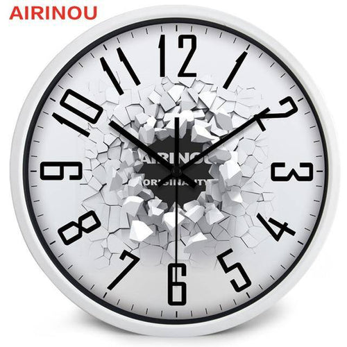 Horloge murale design style cassure 3D Effect