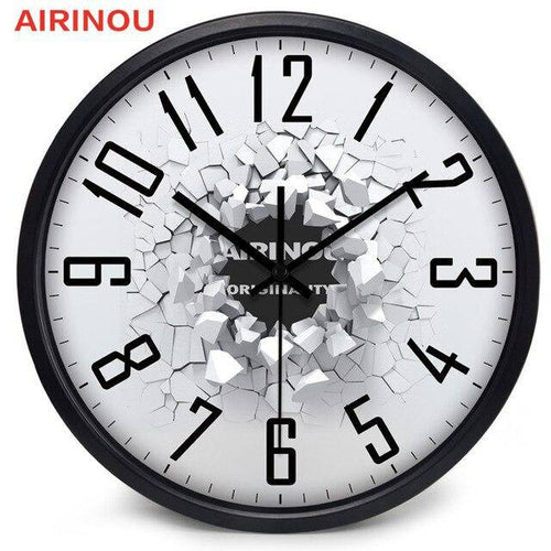Horloge murale design style cassure 3D Effect