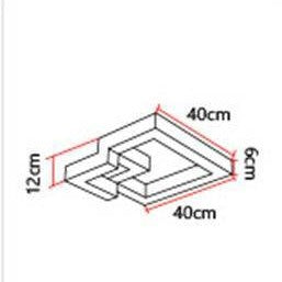 Plafonnier LED design 3D en métal - vue 5 sur 7