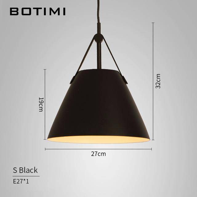 Suspension design LED en métal et tissu Botimi