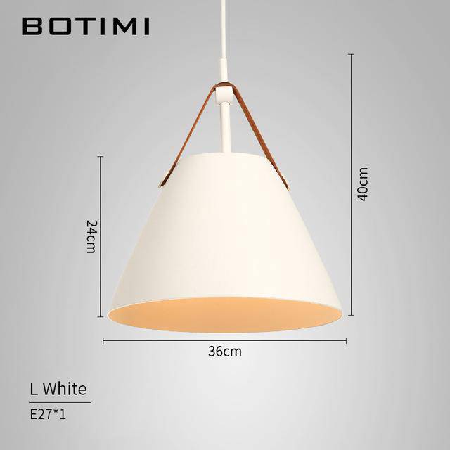 Suspension design LED en métal et tissu Botimi