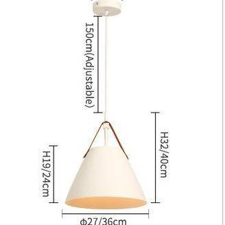 Suspension design LED en métal et tissu Botimi